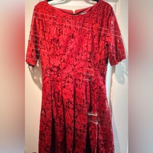 Gabby Skye red lace dress size 14